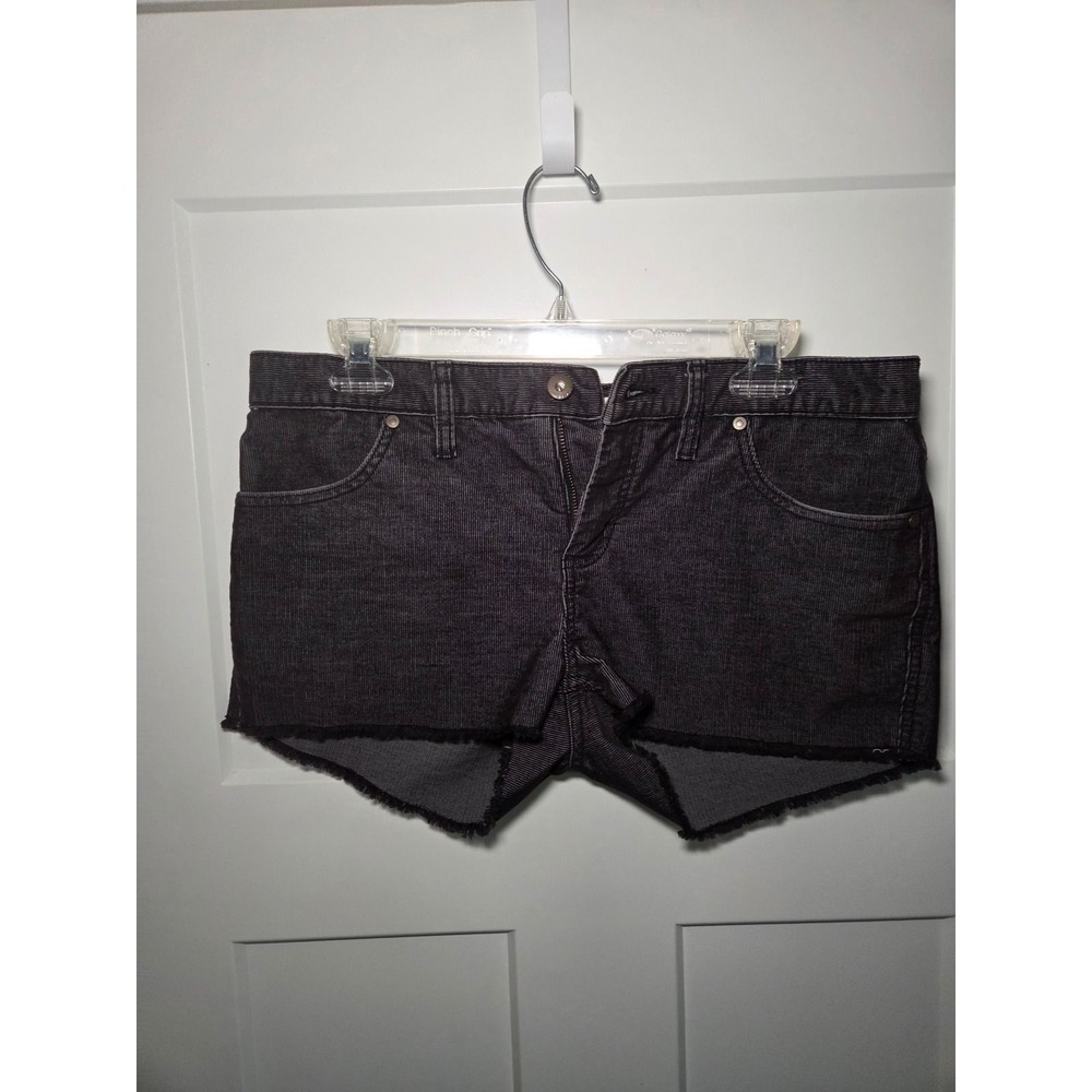 Carve Designs Corduroy Shorts Gray Frayed Hem Size 6 Casual Summer